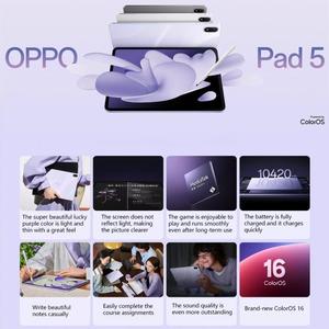 Nuovissimo OPPO <span class=keywords><strong>Pad</strong></span> <span class=keywords><strong>5</strong></span> 2025, <span class=keywords><strong>Tablet</strong></span> PC da 12,1 Pollici, 16GB+512GB, 10420mAh, ColorOS 16, Fotocamera da 8MP - Product Image 4