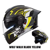 Casque de moto modulaire intégral certifié DOT, en ABS, PC, PP, pour la course, accessoires de conduite
