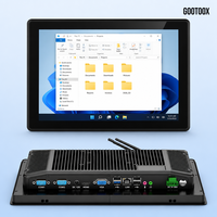 Panel PC Industrial de 12.1/13.3/15/15.6/21.5 Pulgadas, Computadora Táctil Todo en Uno Integrada Sin Ventilador con Puertos RS232 RS485 COM