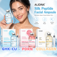 Ampoule Intensive Éclat au Collagène, Peptide de Soie et PDRN Rose GKH-CU : Hydratation Intense, Effet Lifting et Raffermissant, Améliore l'Élasticité de la Peau