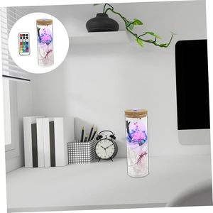 2026 OEM Cadeau Saint-Valentin : Mini bouquet de fleurs préservées en verre avec lys artificiel et tournesol, avec lumière - Product Image 4
