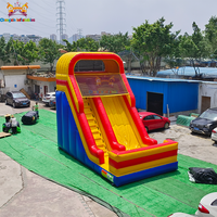 Toboggan aquatique gonflable géant commercial à double piste en PVC pour adultes, utilisation en écoles, jardins, parcs d'attractions, fêtes en plein air, garantie 3 ans