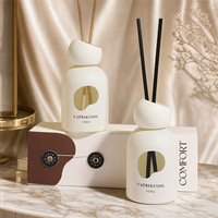 Diffuseur à bâtonnets 120 ml – Bouteille blanche mate, bâtonnets en fibre noire – Parfum d'ambiance pour la maison – Vente en gros – Fournisseur OEM ODM