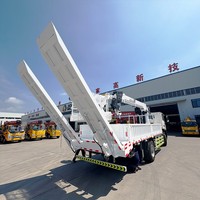 Grue télescopique montée sur camion Sinotruk HOWO 8 tonnes, grue hydraulique à flèche droite pour la construction et la logistique, fabriquée par JQCM Factory
