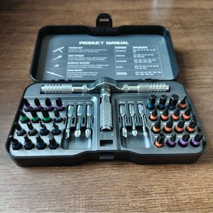 Juego de destornilladores de trinquete tipo T 42 en 1, puntas Torx, acabado cromado de grado industrial, mango de aluminio con textura antideslizante - Product Image 3