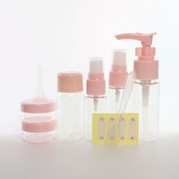Pulvérisateur en plastique PET emballage cosmétique bouteille de voyage ensemble 50ml 80ml 100ml pots cosmétiques portable petite taille vide bouteille de soin de la peau