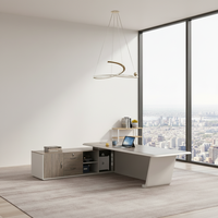 Bureau debout ergonomique multifonctionnel moderne et durable avec plateau en bois et rangement pour appartement et bureau à domicile