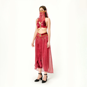 Halloween Adult Exotic <b>Costume</b> <b>Sexy</b> Latin Belly Dance <b>Cat</b> Style Princess Dress Party Outfit - Product Image 3