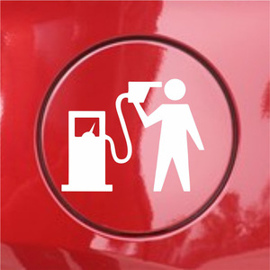 Adesivo Engraçado para Carro de Posto de Gasolina, Vinil Refletivo, Decalque Criativo de Desenho Animado para Tampa de Tanque de Combustível e Bomba de Óleo - Product Image 3