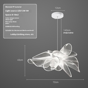 Lampadario a fiori in ferro stile nordico Post-moderno semplice design lampada a sospensione per sala espositiva della galleria d'arte dell'home Office - Product Image 6