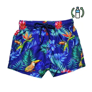 OEM eco friendly men's swim shorts beach trunks recycled boardshorts for boys