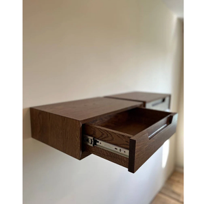 Cajón <span class=keywords><strong>de</strong></span> alta calidad con mesita <span class=keywords><strong>de</strong></span> <span class=keywords><strong>noche</strong></span> Juego <span class=keywords><strong>de</strong></span> 2 Mesita <span class=keywords><strong>de</strong></span> <span class=keywords><strong>noche</strong></span> rústica única montada en la <span class=keywords><strong>pared</strong></span> flotante - Product Image 1