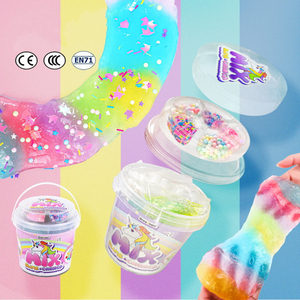 สไลม์คริสตัลยูนิคอร์น 7 สี 800 กรัม ชุดสไลม์สีรุ้งใส - Product Image 1