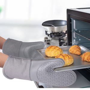 Gants en silicone antidérapants longs pour four, isolation thermique, protection anti-brûlure pour cuisson à haute température - Product Image 5