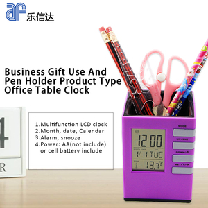 Emaf khuyến mại máy tính để bàn lịch nhựa văn phòng lịch chủ bút bàn kỹ thuật số Đồng hồ báo thức sinh viên bút đứng lịch đồng hồ - Product Image 3