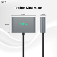 Adaptateur Ethernet USB C 2 en 1, 2.5G RJ45, carte LAN 2500Mbps, station d'accueil de charge PD de type C pour ordinateur portable, tablette, téléphone