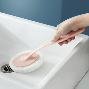 HeDou Long-<b>Handled</b> <b>Sponge</b> Scrubber Oval Shape Cleaning Brush For Toilet Bathtub Floor Tile - Product Image 3