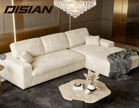 Ensemble de canapés modulaires modernes pour salon, canapé sectionnel en velours côtelé compressé pour la vente en gros