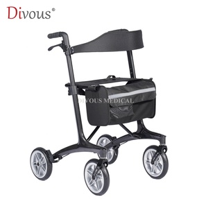Direct Factory Light Weight Rollater <b>Rollator</b> <b>Walker</b> Folding Large Capacity Aidastra Elderly Carbon Fiber <b>Walkers</b> and Rollators - Product Image 1