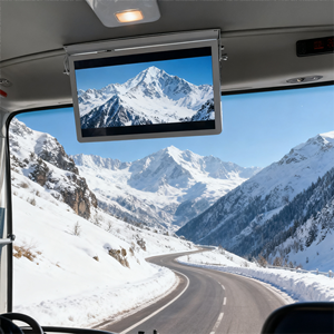 QZ-1854 24V/12V 18.5 19 inch lật xuống xe Android Wifi <span class=keywords><strong>bus</strong></span> LCD màn hình kỹ thuật số biển mái xe buýt màn hình TV - Product Image 4