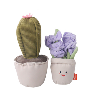 Jouet <span class=keywords><strong>pour</strong></span> animaux de compagnie en <span class=keywords><strong>peluche</strong></span> personnalisé OEM, écologique, résistant aux morsures, design plante en pot, jouet à mâcher souple et couineur <span class=keywords><strong>pour</strong></span> <span class=keywords><strong>chien</strong></span>, pot de fleurs décoratif - Product Image 2