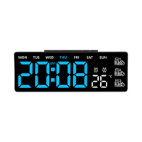 Reloj Despertador Digital LED Inteligente con Recordatorio de Pastillas, Pantalla de Temperatura, Acabado de Espejo, Reloj de Escritorio para Personas Mayores y Decoración del Hogar