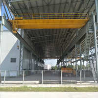 Pont roulant à double poutre OLG avec moteur et engrenages, capacité de levage 50t, portée 10m, aimant de levage pour ferraille