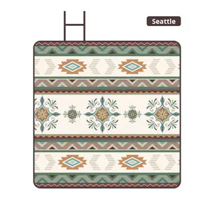 Tapis de pique-nique à ultrasons en film d'aluminium épais extra large, étanche à l'humidité, pour le camping et la randonnée en plein air. - Product Image 5