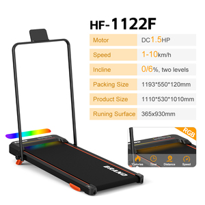 ลู่วิ่งไฟฟ้าพับได้ราคาประหยัดยอดนิยม ได้รับการรับรองมาตรฐาน CE ROHS รับน้ำหนักได้ 100 กก. สำหรับใช้ในบ้าน ปรับความชันด้วยมือ หน้าจอ LED - Product Image 2