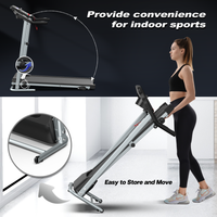 Cintas de Correr Eléctricas Plegables Profesionales Portátiles, Capacidad de 120 kg, Máquina para Correr en Casa de 2.5 HP con Inclinación Manual de 3 Niveles
