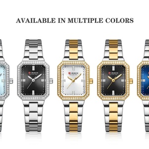 Montre à quartz carrée de petite taille pour femme CURREN 9102, étanche, avec diamants - Product Image 6