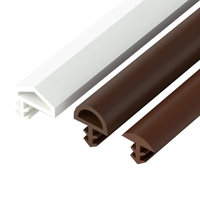 다크 다크 브라운 PVC 도어 고무 씰 9x5x3.8mm 목재 나무 홈 창 프레임 수리 가스켓 충돌 방지 스트립 사용자 정의 절단