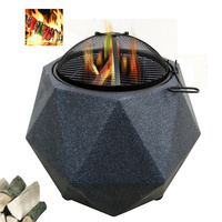 Brasero de jardin Garife, robuste, pour l'extérieur, en béton, avec barbecue, foyer à bois, pique-flamme, écologique