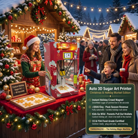 Nueva Impresora Automática 3D de Arte en Azúcar para Días Festivos, Diseño de Copos de Nieve para Uso en Fábricas de Alimentos +$500/Día, Mercado Navideño, Festival, CE FDA