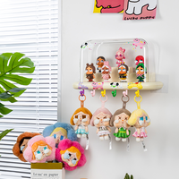 Étagère murale en plastique moderne et minimaliste pour boîtes mystères, vitrine de présentation de figurines haute transparence et anti-poussière, rangement