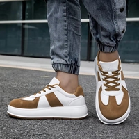 Fabricante de Zapatos Deportivos Casuales para Hombre, de Moda, con Punta Ancha, de Alta Calidad, con Suela Gruesa de Cuero, para Skateboard, OEM ODM