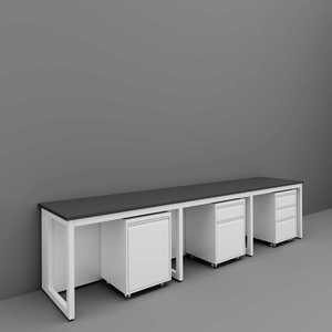 Meja Kerja Laboratorium Industri Baja Modern dengan Lemari di Bawah Meja <span class=keywords><strong>Lab</strong></span> untuk Penggunaan Sekolah, Rumah Sakit, Bengkel, dan Industri - Product Image 6