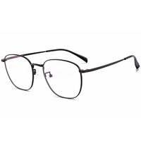 Gafas de Titanio Puro Ultraligeras 2026 para Hombre, con Bloqueo de Luz Azul UV400, Aptas para Lentes Graduadas, Montura Óptica Vintage Retro de Moda