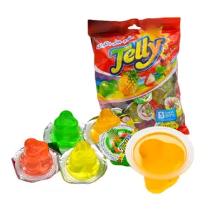 China Colorful Cute 50pcs mini fruit jelly cup in bag Yummy Fruity Jelly