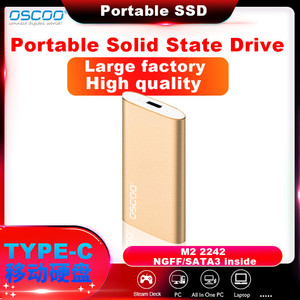 ไดรฟ์โซลิดสเตตภายนอกความจุสูง 1TB ประเภท C USB 3.0 สำหรับโทรศัพท์มือถือและคอมพิวเตอร์ เคสสีทองบางเฉียบ - Product Image 5