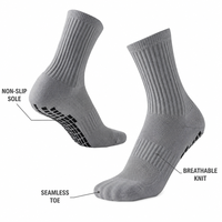 Chaussettes antidérapantes en silicone personnalisées pour le football, respirantes, sans couture, de haute qualité, avec logo personnalisé, fabriquées en usine.