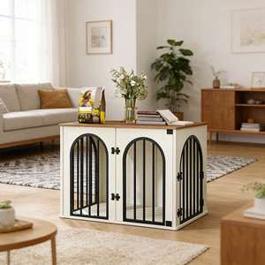 Jaula de Madera para Cachorros, Caseta Interior para Perros, Jaula Decorativa para Mascotas de Tamaño Pequeño a Mediano, Casa para Perros y Gatos - Product Image 5