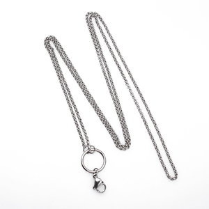 70/76cm acier inoxydable rond <span class=keywords><strong>perle</strong></span> chaîne collier bonne qualité ajustement flottant médaillon parfum médaillon pendentif bricolage 2mm épaisseur - Product Image 4