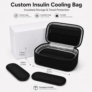 Custom Insulin Cooler Bag Portable Insulated Medical Travel Storage Case with Ice Packs for Diabetic Supplies - Product Image 3