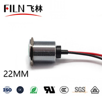 Feux de stop/feux arrière LED FILN 22 mm 12 V/24 V, bande lumineuse concave en métal, feux latéraux, IP67, certifiés TUV CE pour usine certifiée