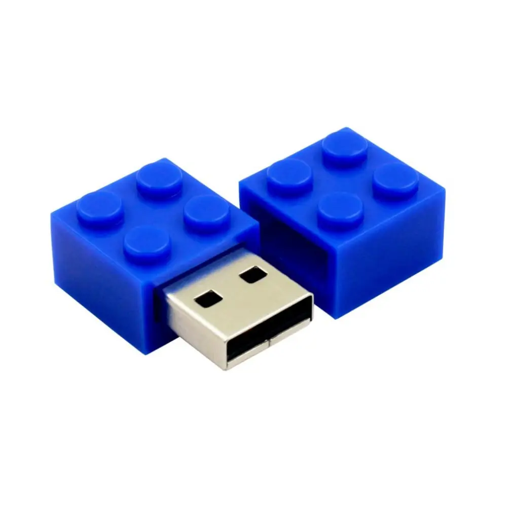 Porte-clés de mémoire en plastique, blocs de construction colorés, clé Usb 2.0, 4 go, 8 go, 16 go, jouet, cadeau promotionnel