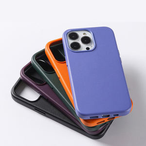 Étui de téléphone portable de luxe en <span class=keywords><strong>cuir</strong></span> PU anti-traces de doigts et antichoc, en matériau PC, pour la série 14, 7 couleurs, certifié RoHS et Reach - Product Image 4