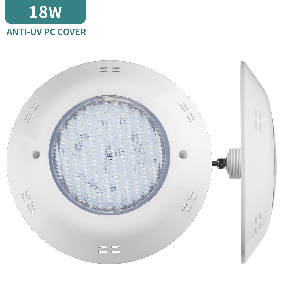 AC/DC 12V 18W IP68 Waterproof Single Color LED Surface Mounted Swimming Pool Light