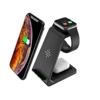 Timess Gadget 2022 Qi Pengisi Daya Nirkabel 3 Dalam 1 Penyangga untuk Ponsel Seri Jam Tangan 10W Stasiun Dok Pengisian Daya Nirkabel Cepat