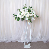 Rose artificielle en soie blanche, fleur de chemin de table, centre de table de mariage, fleur artificielle pour la décoration de scène, banquet et événements